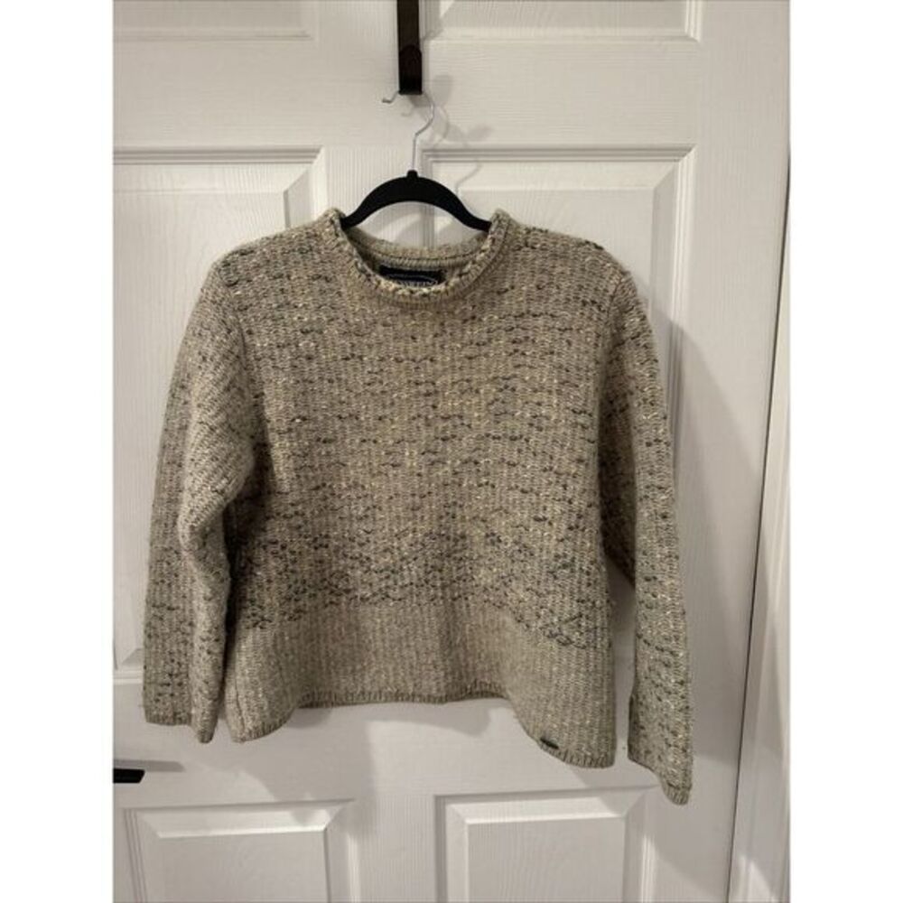 Giesswein Sweater Women's sz 44 Tan Wool Blend Pull Over Jumper Roll Neck‎ L/XL
